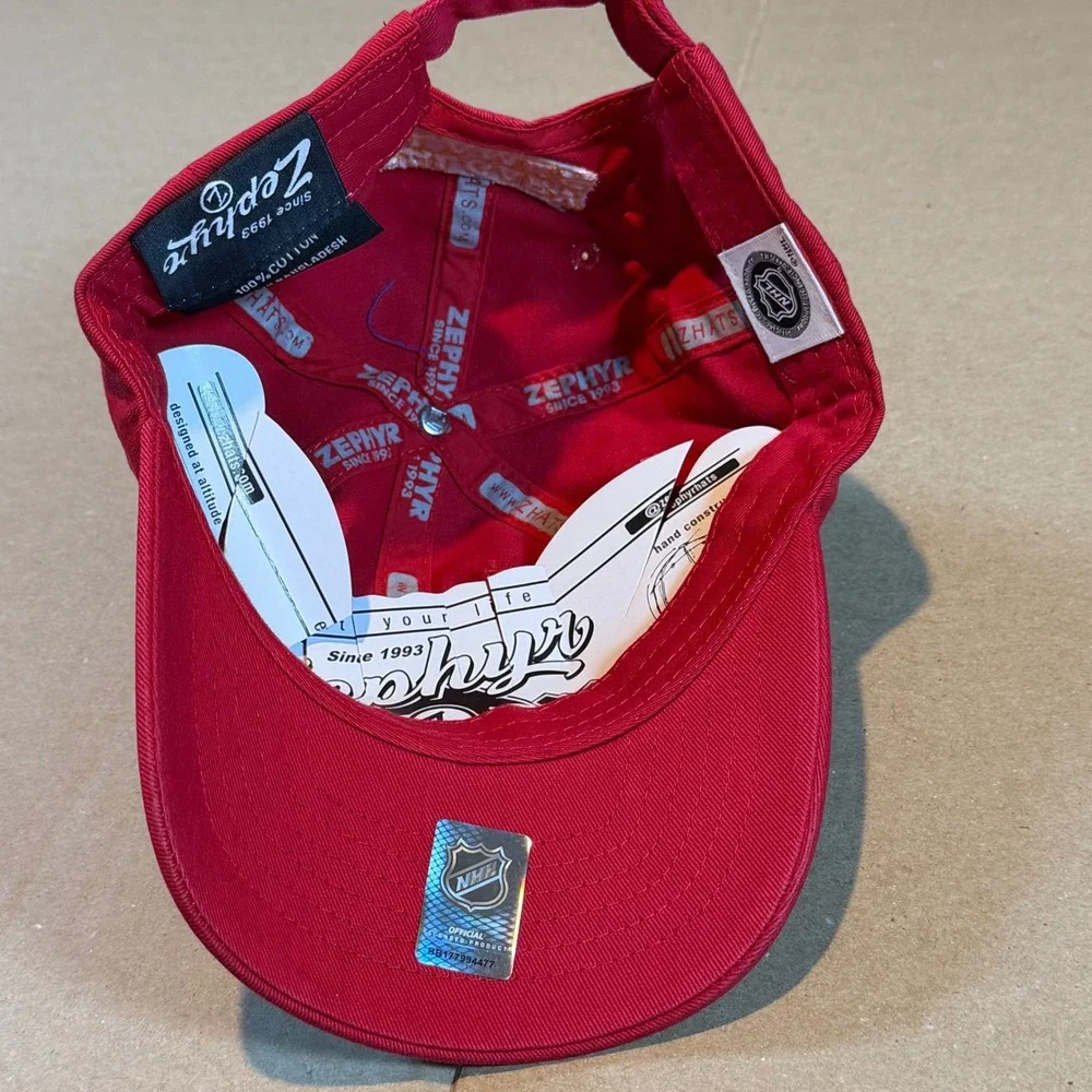 Zephyr Calgary Flames Kids Hat Red NHL Baseball Cap Adjustable Cotton Red